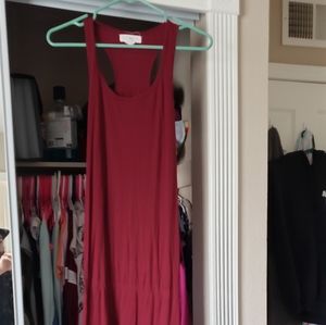 Long burgundy dress